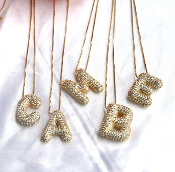 BUBBLE LETTER NECKLACE