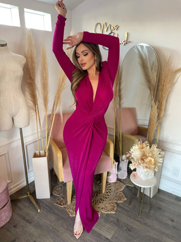 ARITZA COUTURE DRESS- MAGENTA