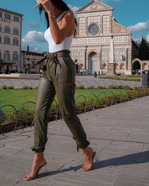 MILAN TROUSERS- OLIVE