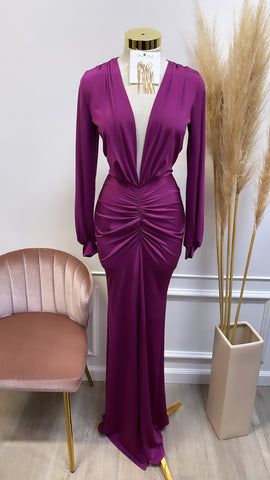 BELLAH COUTURE DRESS- MAGENTA