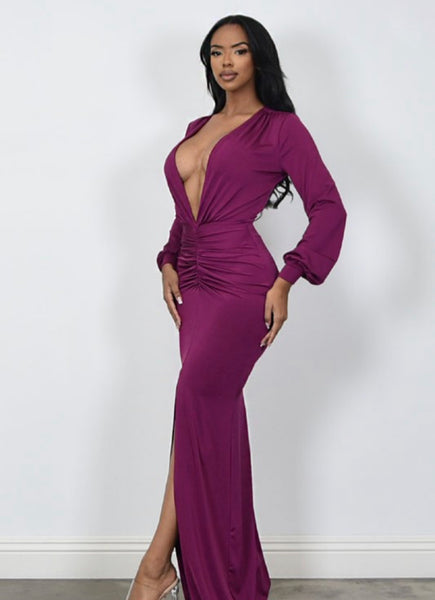 BELLAH COUTURE DRESS- MAGENTA